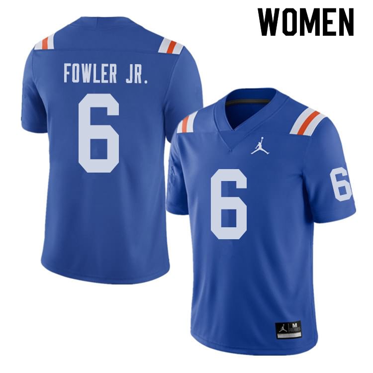 NCAA Florida Gators Dante Fowler Jr. Women's #6 Jordan Brand Alternate Royal Throwback Stitched Authentic College Football Jersey BKK8864EE